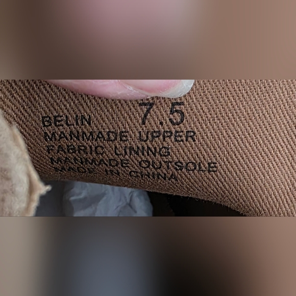 Yellow Box Taupe Neutral Belin Platform Wedge Booties Round Toe Size 7.5 - Picture 11 of 14